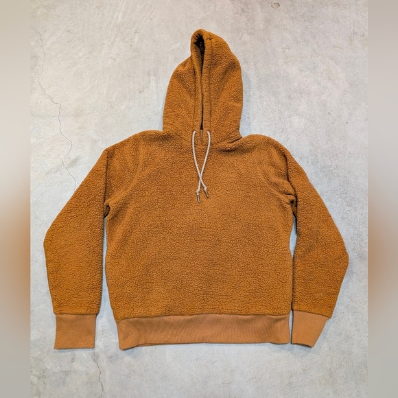 Athleta Tugga Sherpa Hoodie Women's S Pull Over Burnt Orange - Picture 1 of 7